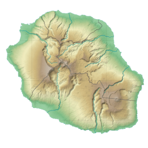 Carte de l'île de La Réunion